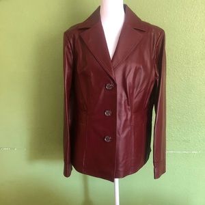 East5th burgundy  Jacket genuine Leather